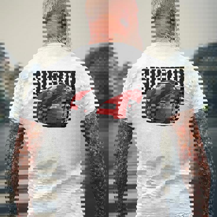 スー、スポーツカー、マッスルカー、レースカーのtシャツ。 メンズTシャツ バックプリント 高齢者への贈り物