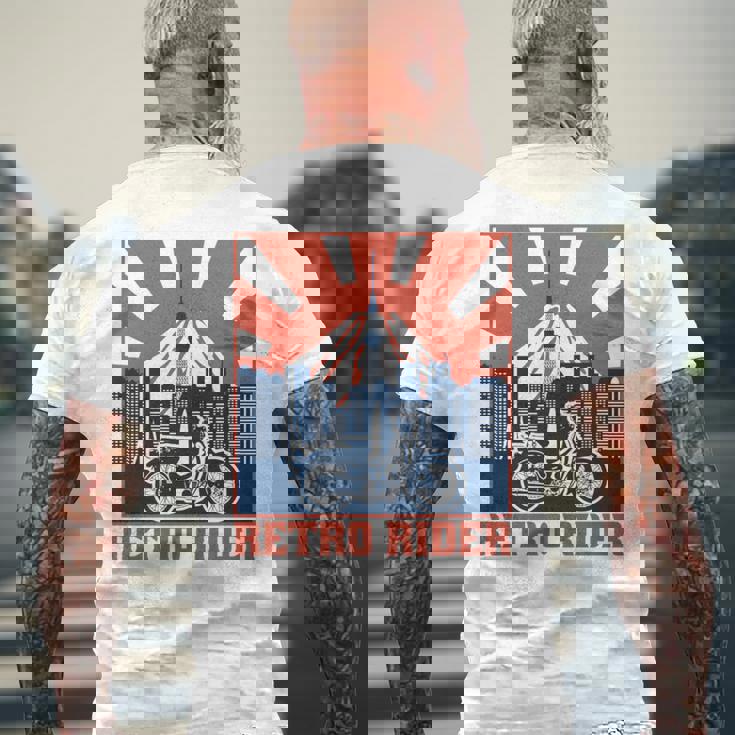 スーパーカブc100 原付バイク レトロライダー 東京日本 長袖tシャツ メンズTシャツ バックプリント 高齢者への贈り物