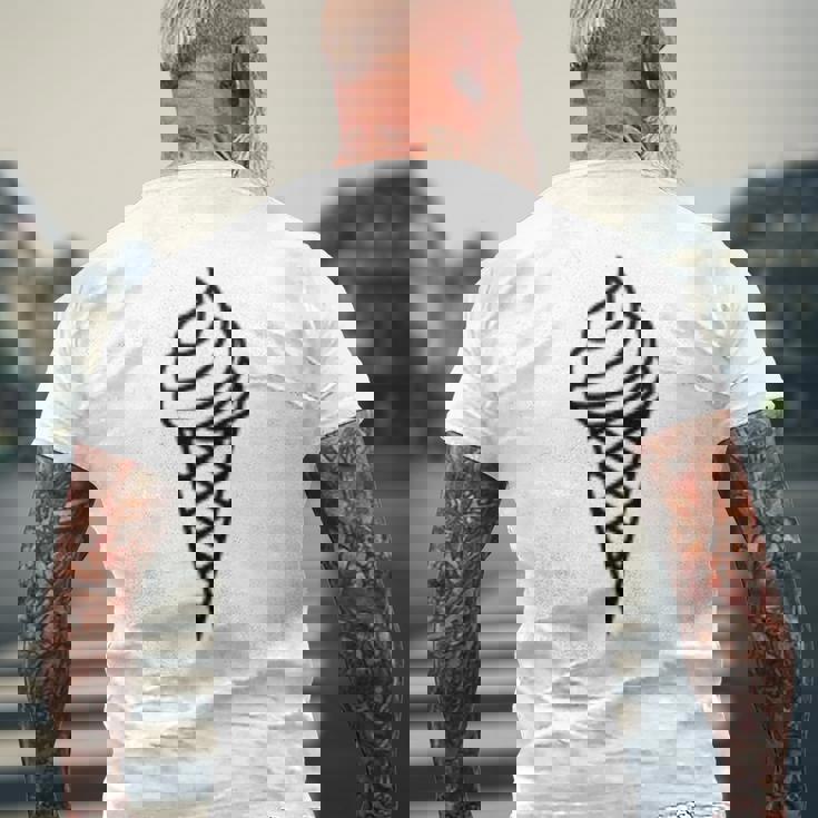 ソフトクリーム メンズTシャツ バックプリント 高齢者への贈り物