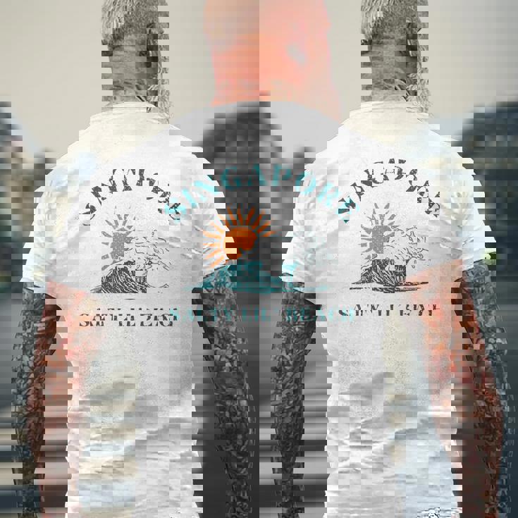 ソルティ リル ビーチ シンガポール 旅行 お土産 シンガポール メンズTシャツ バックプリント 高齢者への贈り物