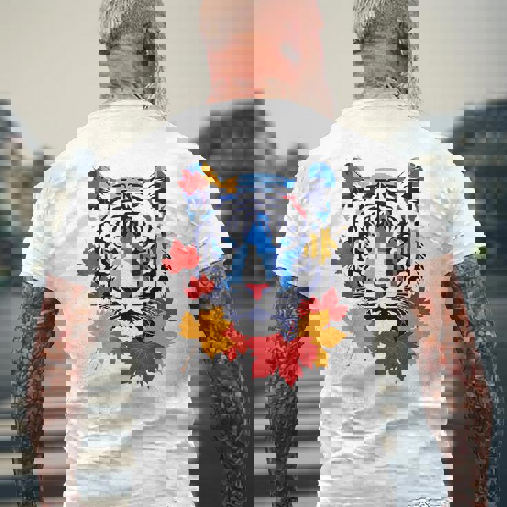 タイガー 動物 自然 動物園 抽象芸術 顔 虎 メンズTシャツ バックプリント 高齢者への贈り物