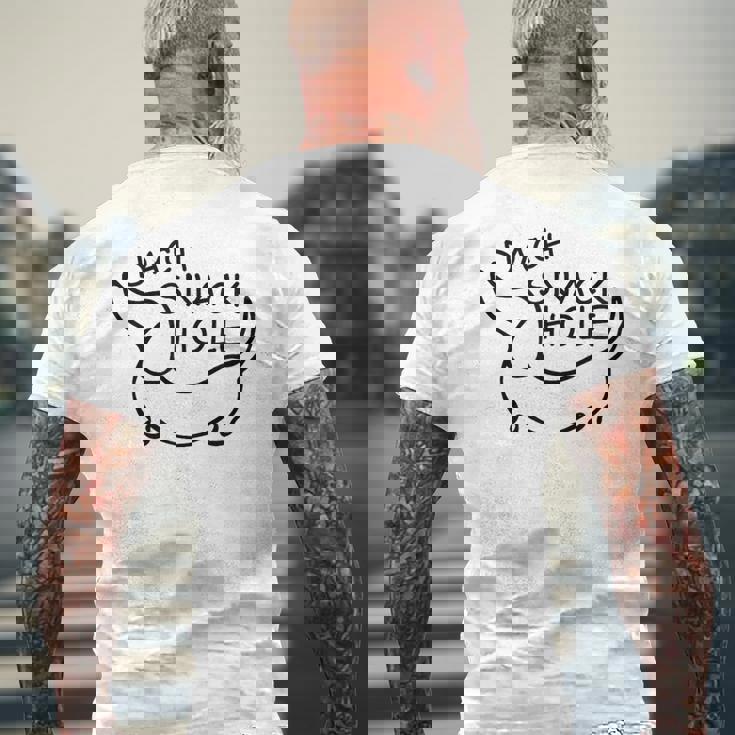 ダックスフンド ダッハ スナックホール メンズTシャツ バックプリント 高齢者への贈り物