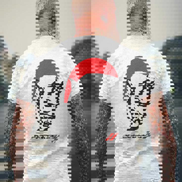 ダッジデーモンサンタハット赤 メンズTシャツ バックプリント 高齢者への贈り物