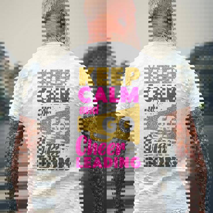 チア チアリーディング Keep Calm And Go チアリーディング メンズTシャツ バックプリント 高齢者への贈り物