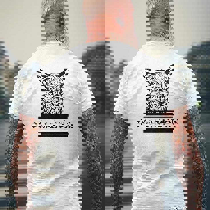 チベットスナギツネ 面白い メンズTシャツ バックプリント 高齢者への贈り物