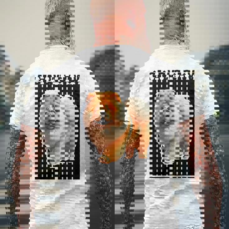 チャウチャウ犬愛好家 メンズTシャツ バックプリント 高齢者への贈り物