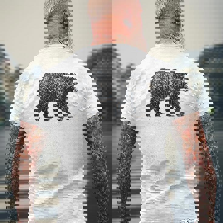 ツキノワグマ 動物愛好家 野生動物 自然 ハイキング ギフト メンズTシャツ バックプリント 高齢者への贈り物