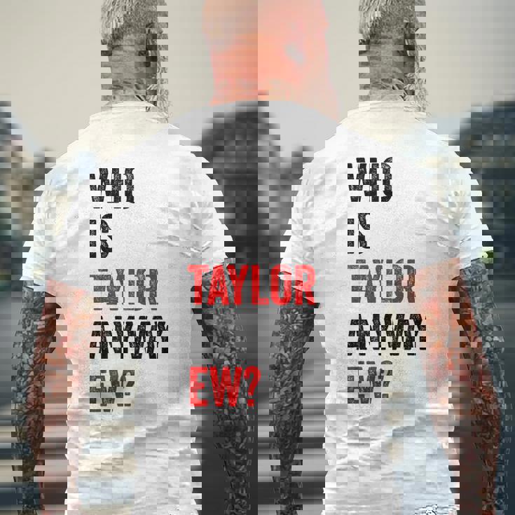 テイラー・ユーテイラーって誰？とにかく面白い メンズTシャツ バックプリント 高齢者への贈り物