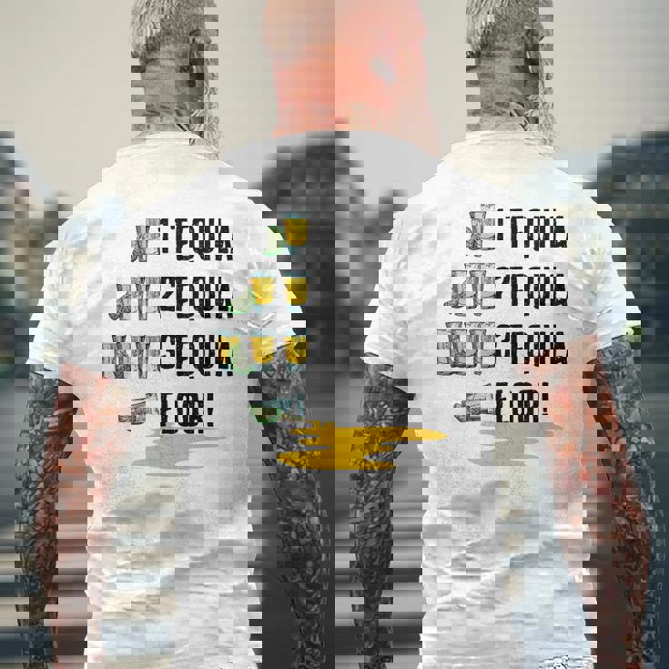 テキーラ 2 テキーラ 3 テキーラ フロア シンコ・デ・マヨ 飲料 メンズTシャツ バックプリント 高齢者への贈り物