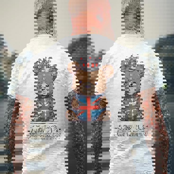 テディロイヤルベア 王様の戴冠式 ユニオンジャック・チャールズ メンズTシャツ バックプリント 高齢者への贈り物
