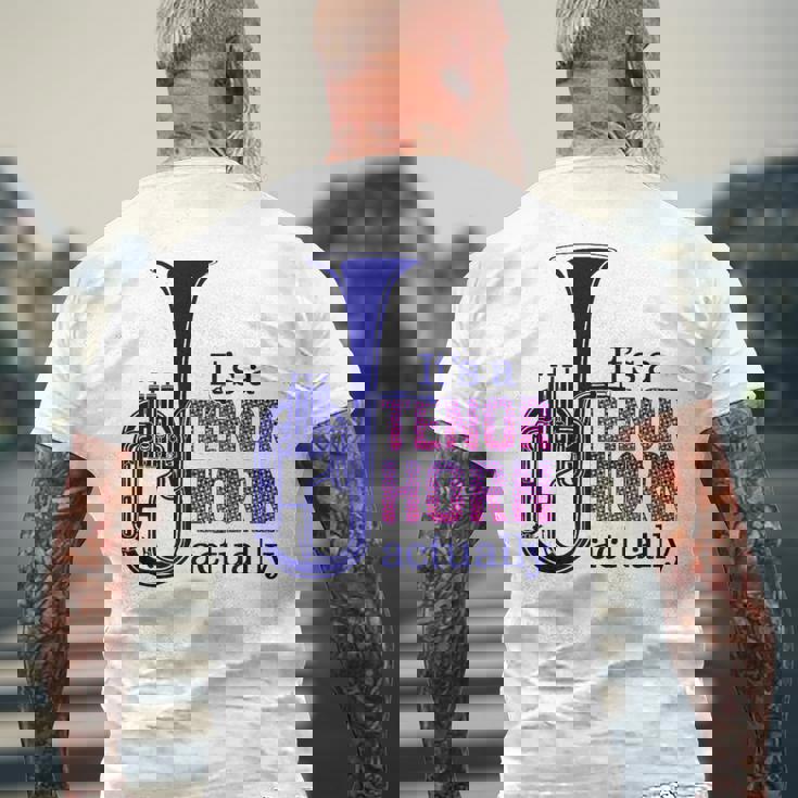 テナーホーンブラスバンドマーチングバンドおもしろ音楽 Alto Horn Or Tenor Horn Joke メンズTシャツ バックプリント 高齢者への贈り物