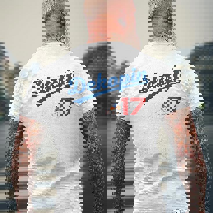 デコピン 大谷 Dekopin 愛犬 Decoy 二刀流 Decopin 野球 ユニホーム風 犬 かわいい 長袖tシャツ メンズTシャツ バックプリント 高齢者への贈り物