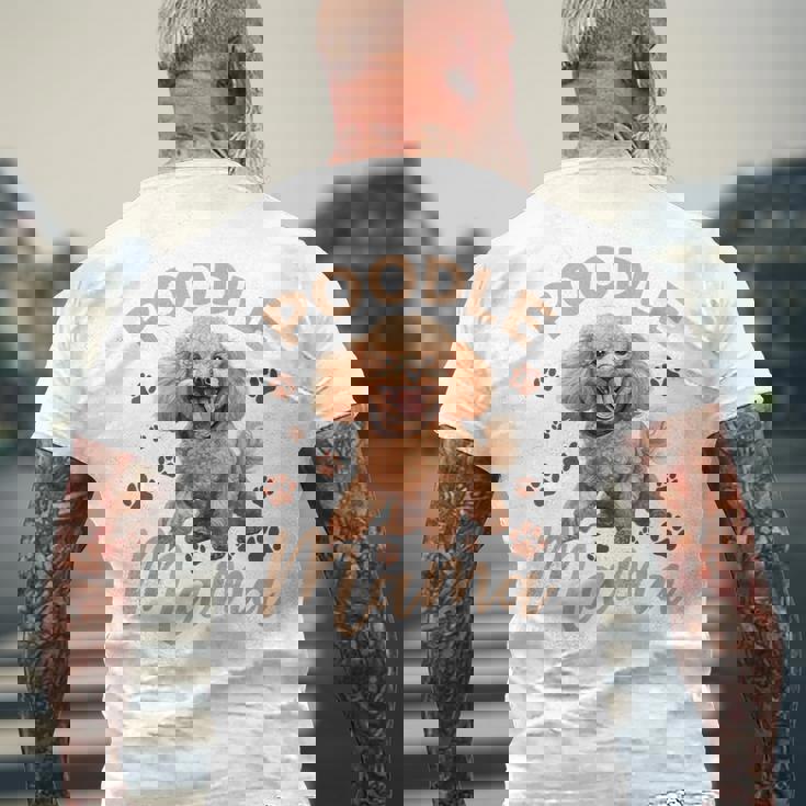 トイプードル 犬種 ペットプードル ママ メンズTシャツ バックプリント 高齢者への贈り物