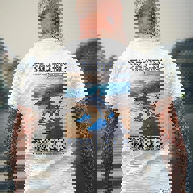 トララレロトララーラ-イタリアンブレインロットミーム 長袖tシャツ メンズTシャツ バックプリント 高齢者への贈り物