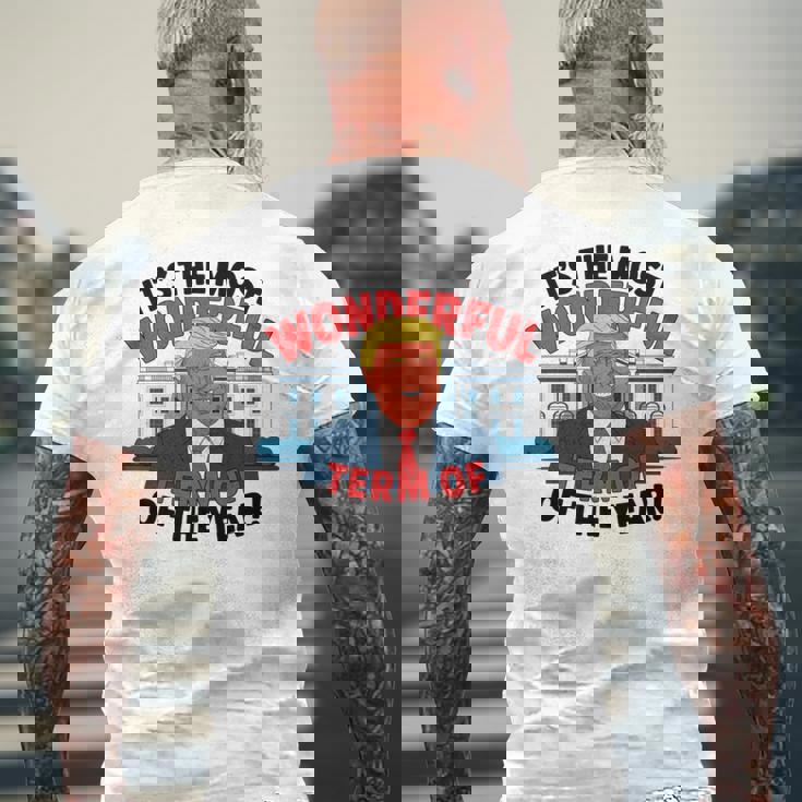 トランプ 今年一番素晴らしい用語 クリスマス 長袖tシャツ メンズTシャツ バックプリント 高齢者への贈り物