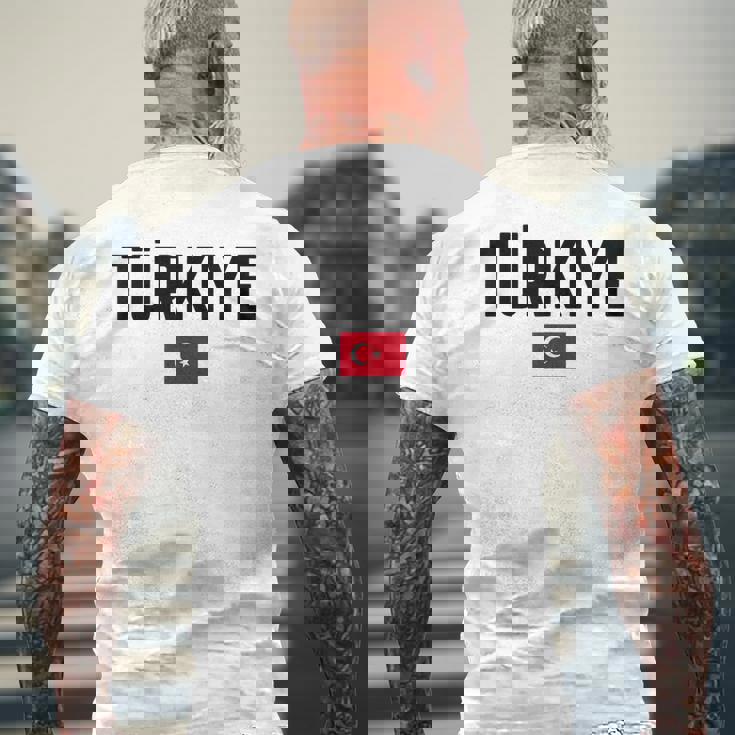 トルコ 旗 大 国旗 メンズ レディース キッズ トルコ メンズTシャツ バックプリント 高齢者への贈り物