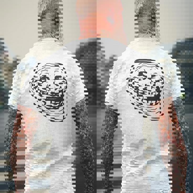 トロールフェイス メンズTシャツ バックプリント 高齢者への贈り物