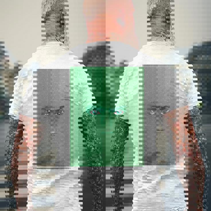 ドリミ4周年記念 壁（獅子丸 孝臣） メンズTシャツ バックプリント 高齢者への贈り物