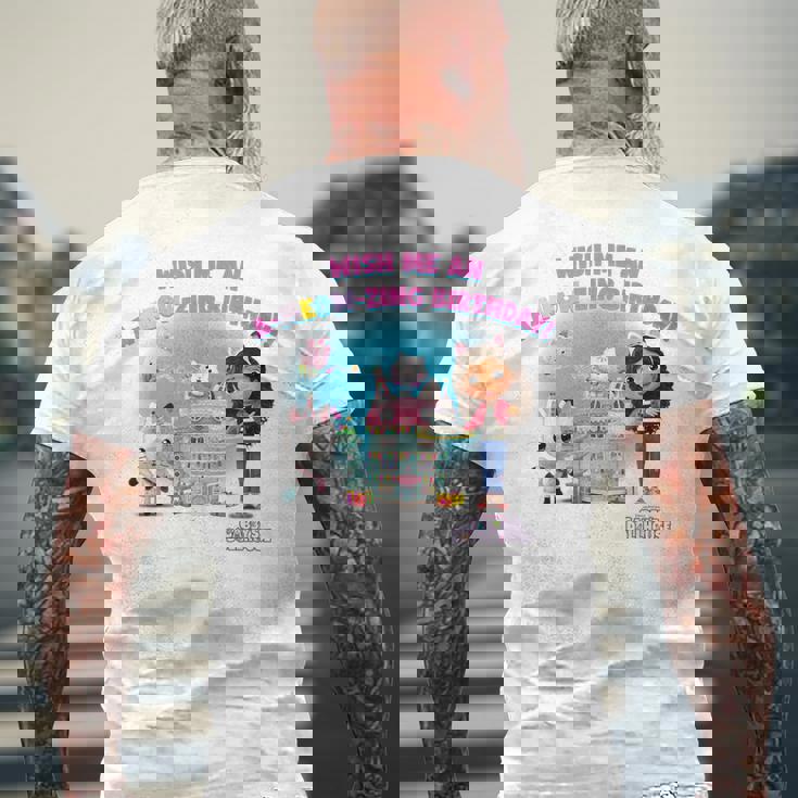 ドリームワークス ギャビーのドールハウス A-ニャーザリング 誕生日 メンズTシャツ バックプリント 高齢者への贈り物