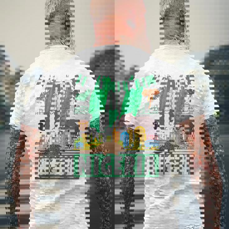 ナイジェリアの服のアイデア キッズ&ノベルティ ナイジェリア国旗 メンズTシャツ バックプリント 高齢者への贈り物