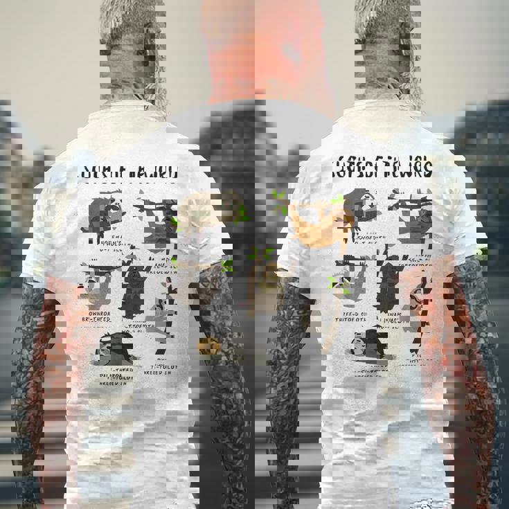 ナマケモノ 面白い動物 キュート ナマケモノ 恋人 ギフト メンズTシャツ バックプリント 高齢者への贈り物