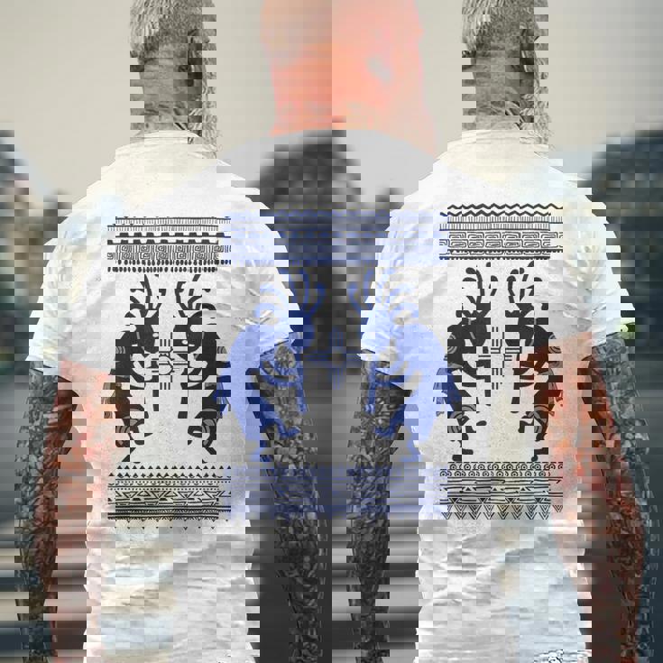 ネイティブアメリカン カルチャー ココペリ ミュージシャンボーダー 1 楽しい メンズTシャツ バックプリント 高齢者への贈り物