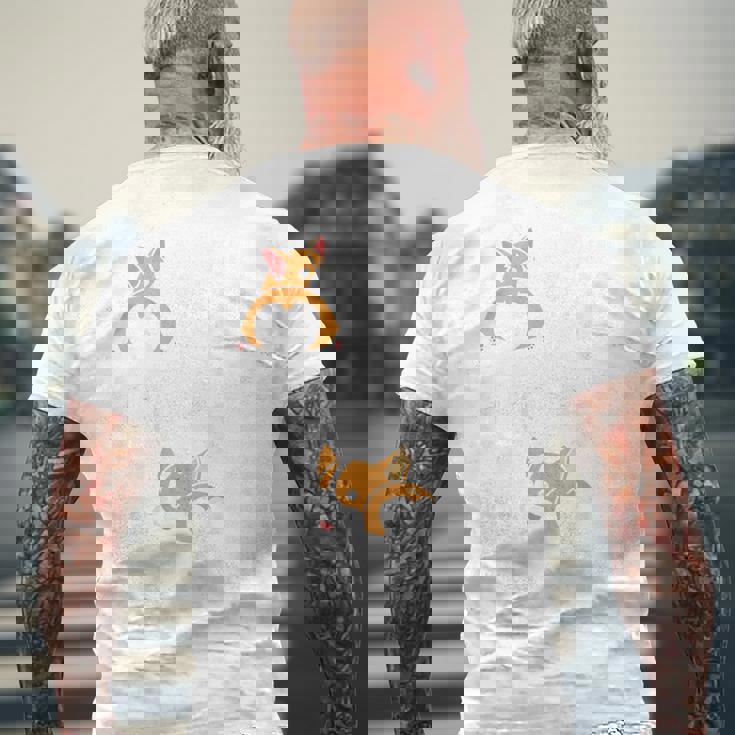 バックプリント ノッシン お尻 犬 かわいい コーギー メンズTシャツ バックプリント 高齢者への贈り物