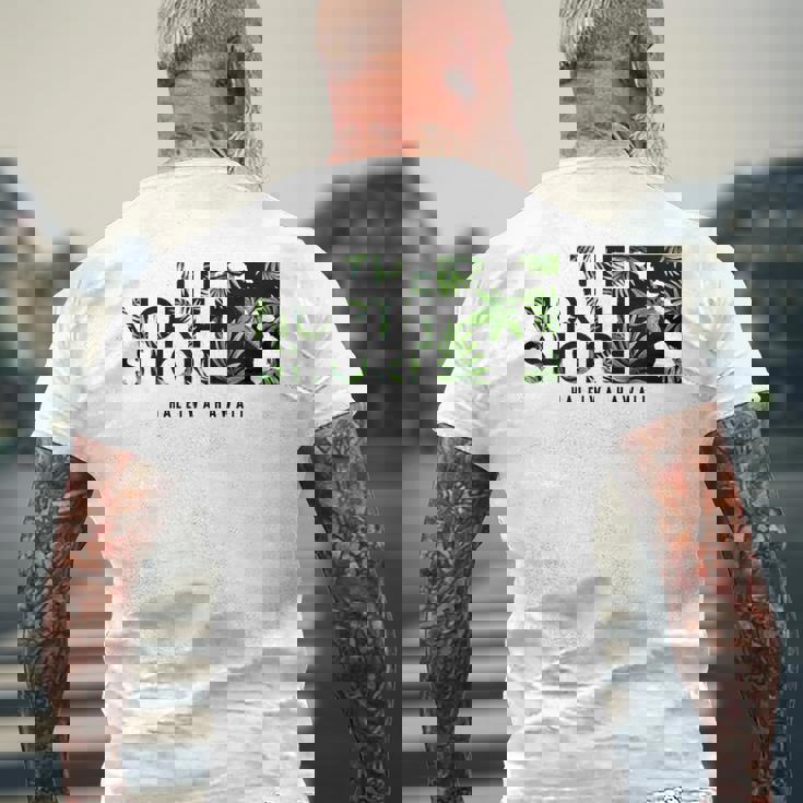 ノースショア ハワイ フローラル メンズTシャツ バックプリント 高齢者への贈り物