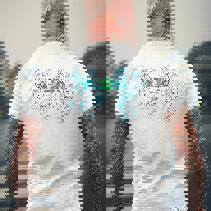 ハイビスカス アロハ ハワイ メレ カリキマカ オアフマウイ マハロラブ 長袖tシャツ メンズTシャツ バックプリント 高齢者への贈り物