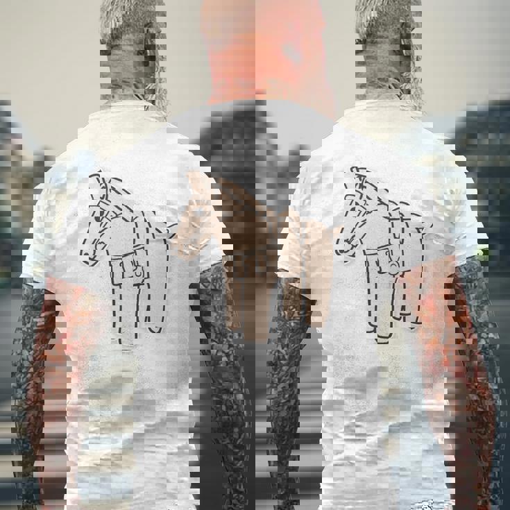 ハニワの馬 埴輪【ゆるフレンズ】歴史土器 シンプル かわいい イラスト 長袖tシャツ メンズTシャツ バックプリント 高齢者への贈り物