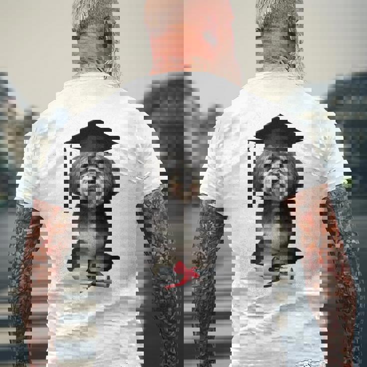 ハバニーズ犬 グラチュエーションキャップ トレーニング 学校 卒業生 オーナー 長袖tシャツ メンズTシャツ バックプリント 高齢者への贈り物