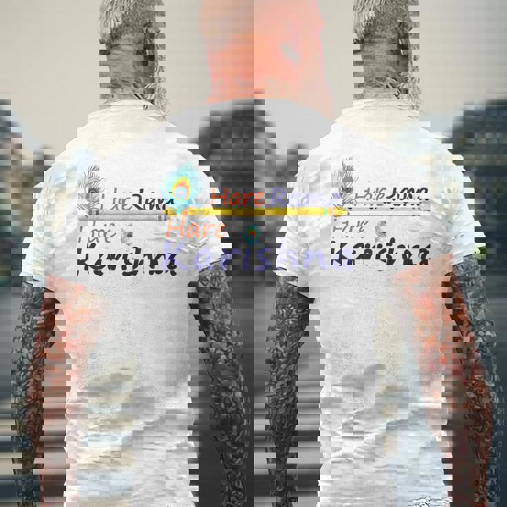 ハレ ラーマ ハレ クリシュナ シャツ メンズTシャツ バックプリント 高齢者への贈り物