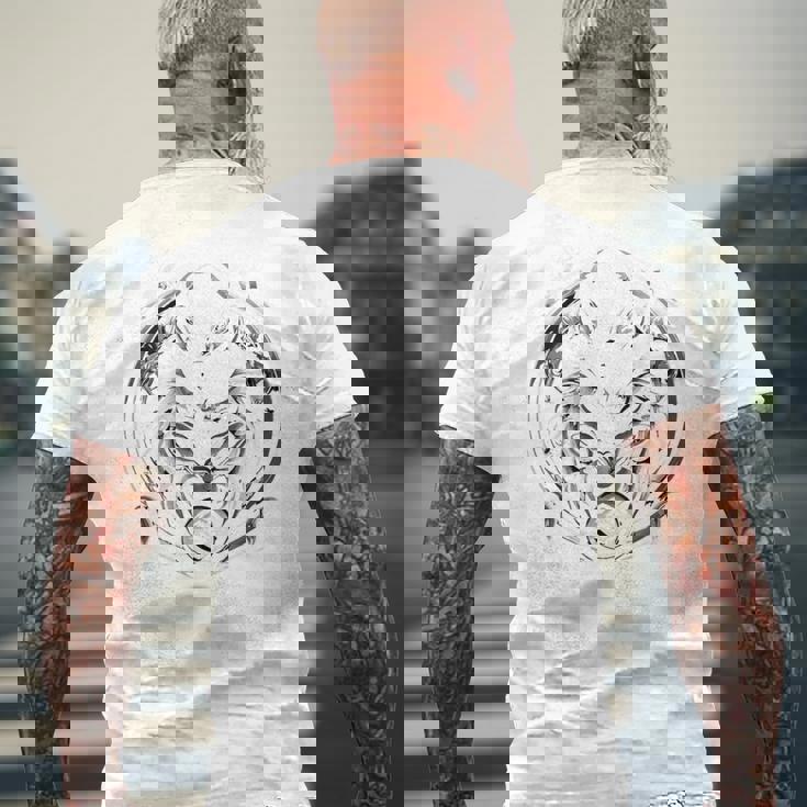 ハロウィンコスチューム ホワイトウルフ ギリシャ神話 バックプリント メンズTシャツ バックプリント 高齢者への贈り物