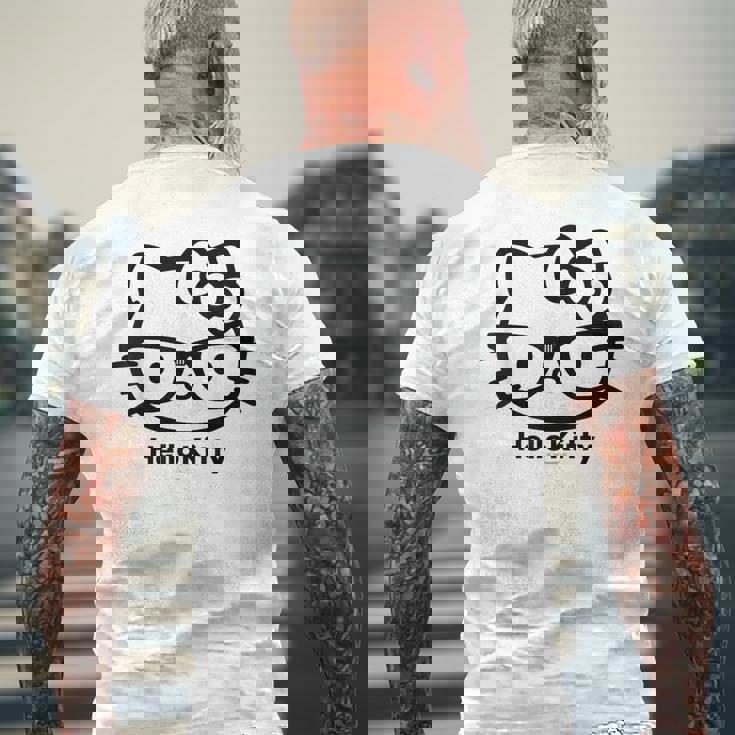 ハローキティ Usデザイン カオ メガネ メンズTシャツ バックプリント 高齢者への贈り物