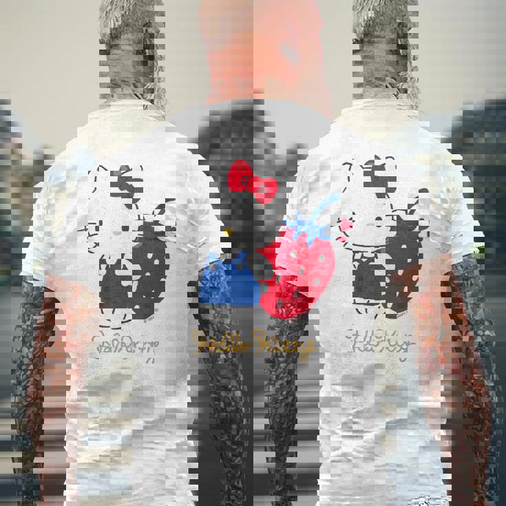 ハローキティ いちご ライトカラー メンズTシャツ バックプリント 高齢者への贈り物