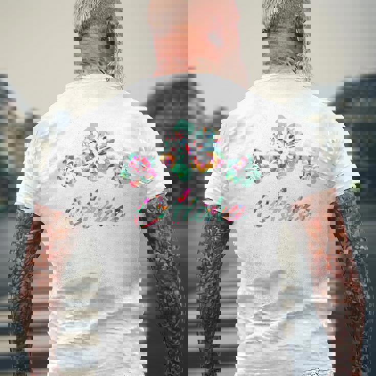 ハワイ アロハ ハワイアン ハイビスカス フラワー ハワイ サーファー 長袖tシャツ メンズTシャツ バックプリント 高齢者への贈り物