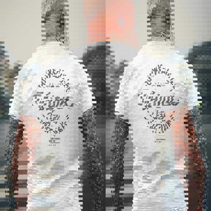 ハワイアンサーフデザインワイメアベイノースショアハワイバケーション メンズTシャツ バックプリント 高齢者への贈り物