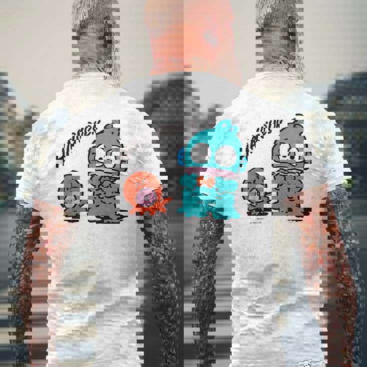 ハンギョドン 蝶ネクタイ ライトカラー メンズTシャツ バックプリント 高齢者への贈り物