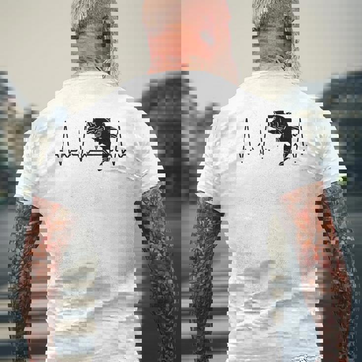 ハートビート魚 メンズTシャツ バックプリント 高齢者への贈り物