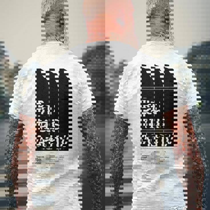 バウハウスアーカイブ – モダニストベルリンデザイン メンズTシャツ バックプリント 高齢者への贈り物