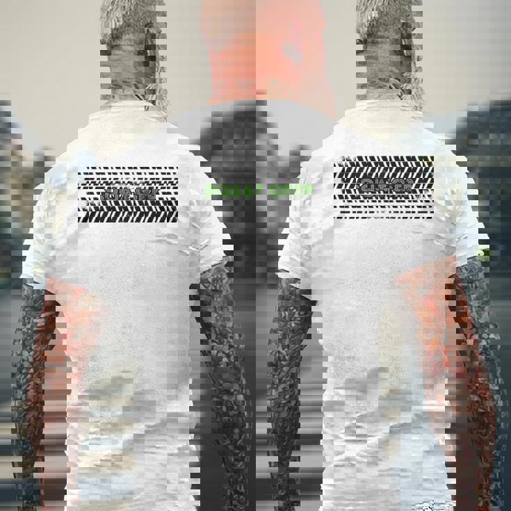 バックスクワットグリップ。 メンズTシャツ バックプリント 高齢者への贈り物