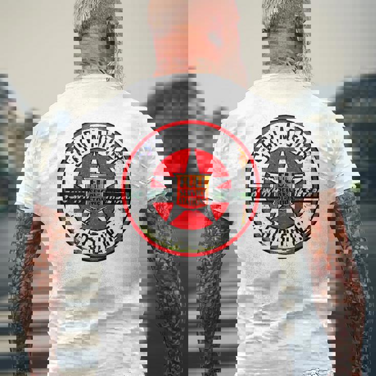 バックプリントのみ レトロ ビンテージ ガソリンスタンド スター モーター オイルカー メンズTシャツ バックプリント 高齢者への贈り物