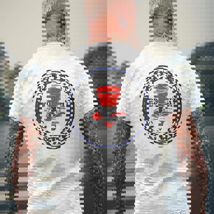 バックプリントのみ レトロ ビンテージ ガソリンスタンド レッドハット モーターオイル メンズTシャツ バックプリント 高齢者への贈り物