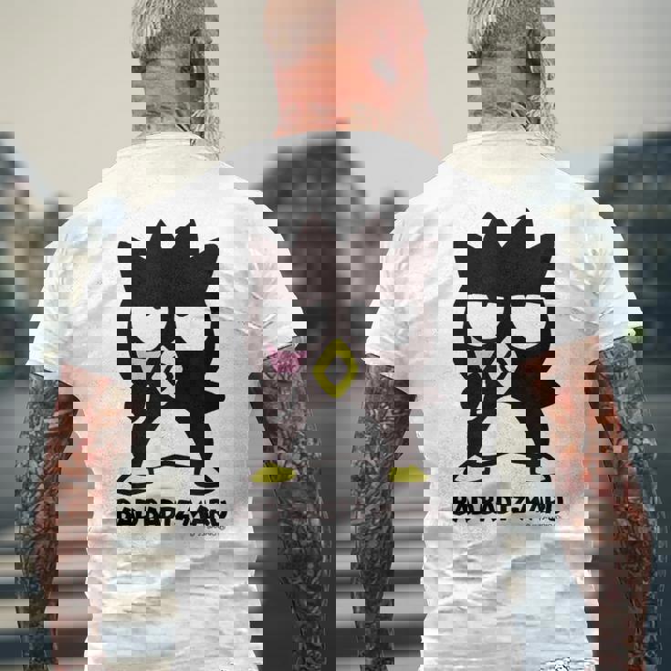 バッドばつ丸 あっかんべー ライトカラー メンズTシャツ バックプリント 高齢者への贈り物