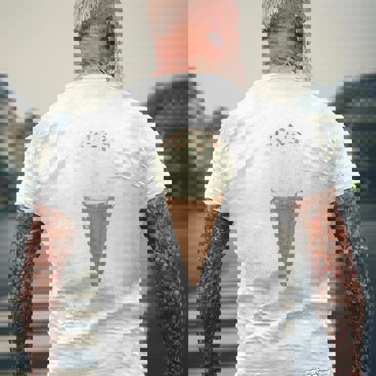 バニラアイスクリーム メンズTシャツ バックプリント 高齢者への贈り物