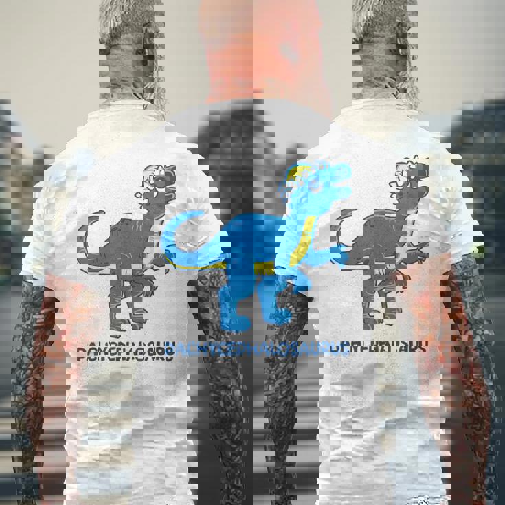 パキケファロサウルス 恐竜 キュート ジュラシック 恐竜 メンズTシャツ バックプリント 高齢者への贈り物