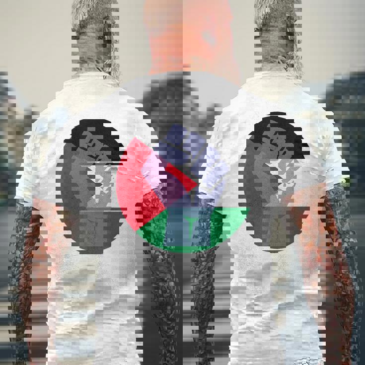 パレスチナ製フリーパレスチナスタンド メンズTシャツ バックプリント 高齢者への贈り物