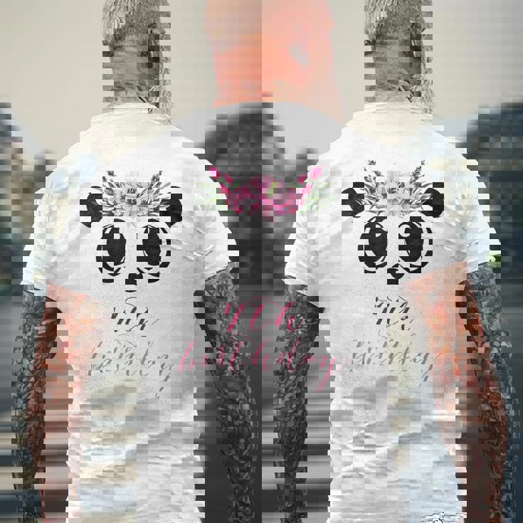 パンダガール 7歳の誕生日 I 7歳 パンダコスチューム ギフト メンズTシャツ バックプリント 高齢者への贈り物