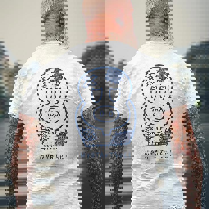 ヒョウタンツギ 和柄パッチ Ctezuka Productions メンズTシャツ バックプリント 高齢者への贈り物