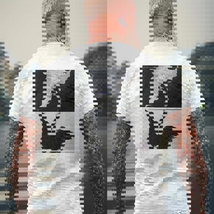 ヒルマ・アフ・クリント作 白鳥 第1号 長袖tシャツ メンズTシャツ バックプリント 高齢者への贈り物